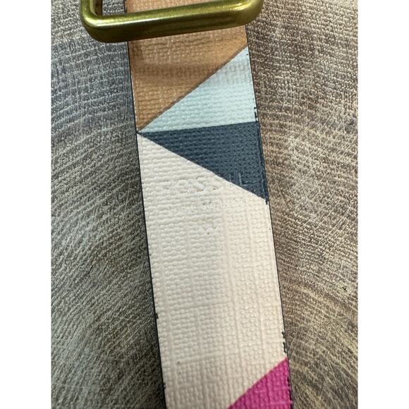 Fossil Women's Colorblock Leather Belt - Size Medium - Picture 5 of 12